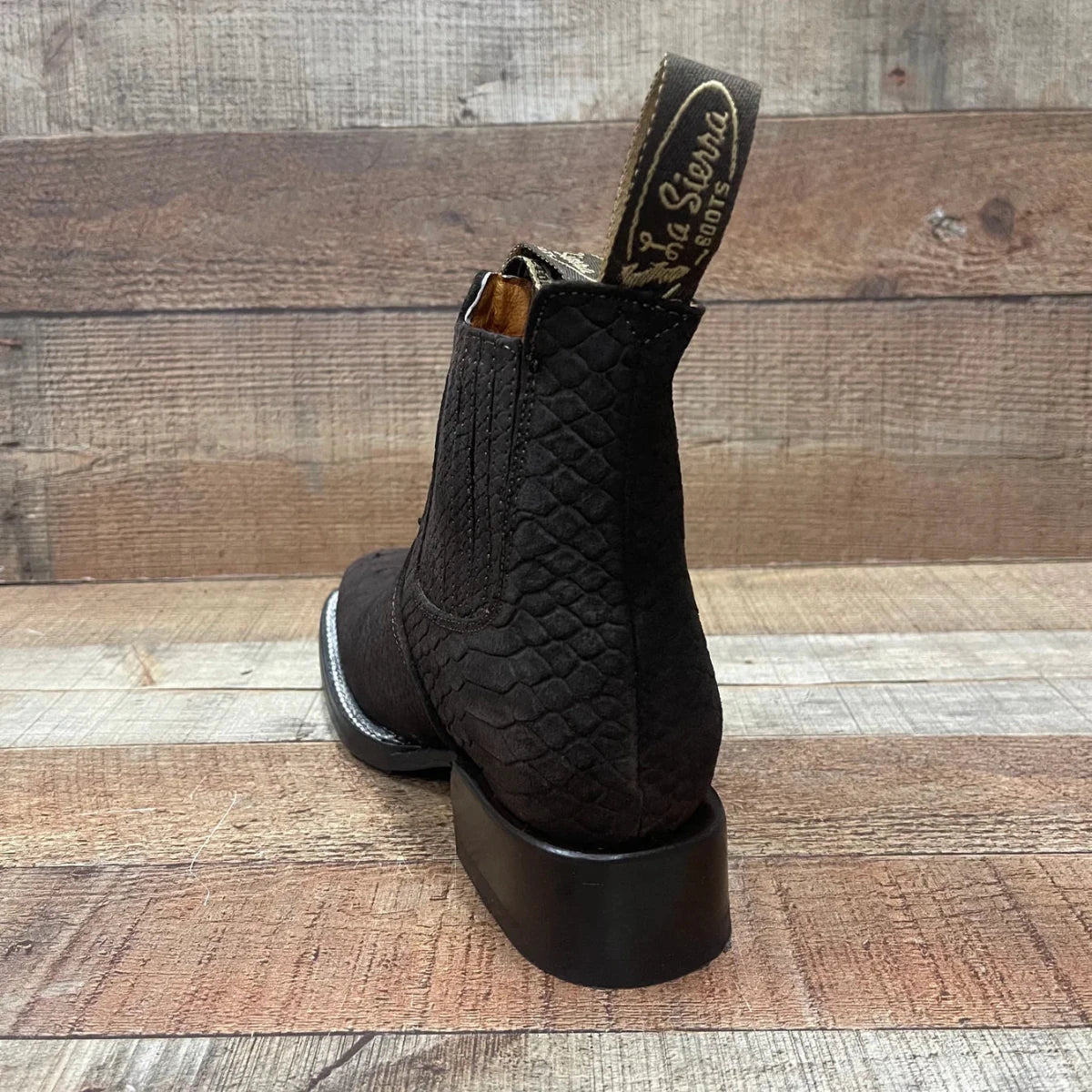 Women's Western Cowboy Phyton Print Genuine Cowhide Leather Ankle Boot Est. 351 Brown - OriginalWestern.com