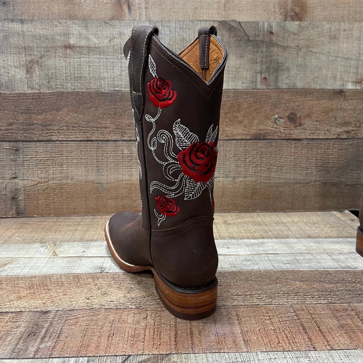 Women's Western Cowgirl Boots Cuban Heel Brown Est. 953 - OriginalWestern.com
