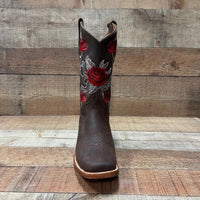 Women's Western Cowgirl Boots Cuban Heel Brown Est. 953 - OriginalWestern.com