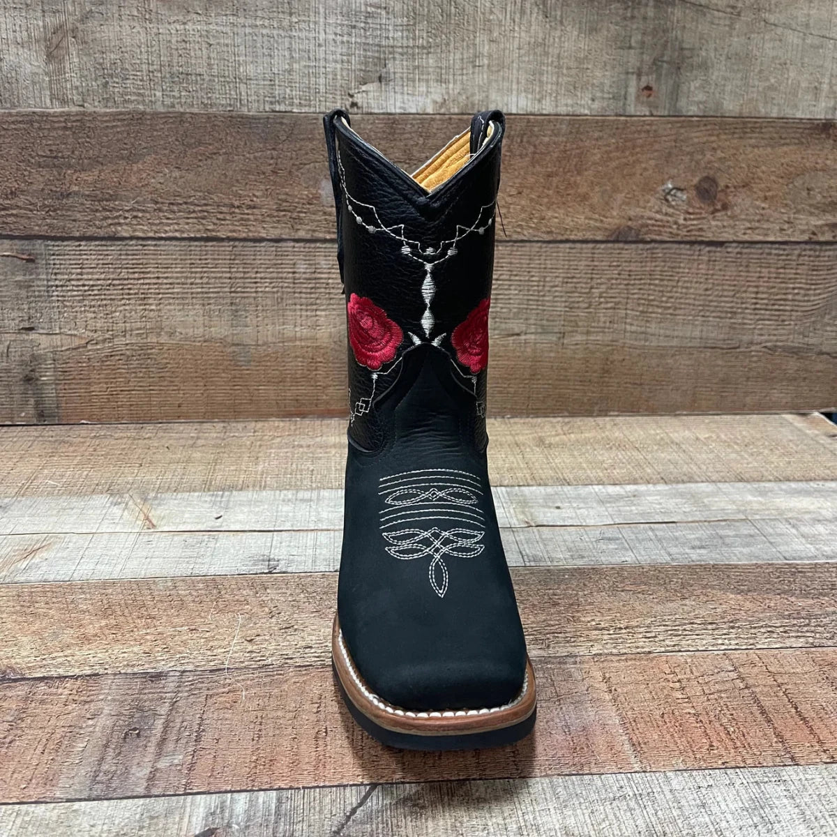 Women's Western Cowgirl Boots Genuine Leather Est. 706 Black - OriginalWestern.com