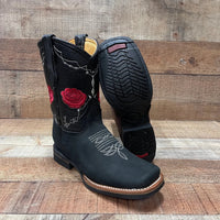 Women's Western Cowgirl Boots Genuine Leather Est. 706 Black - OriginalWestern.com