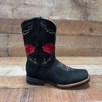 Women's Western Cowgirl Boots Genuine Leather Est. 706 Black - OriginalWestern.com