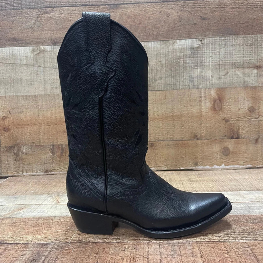 Women's Western Cowgirl Boots Pointed Toe Est. 504 Black - OriginalWestern.com