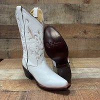Women's Western Cowgirl Boots Pointed Toe Est. 504 White - OriginalWestern.com