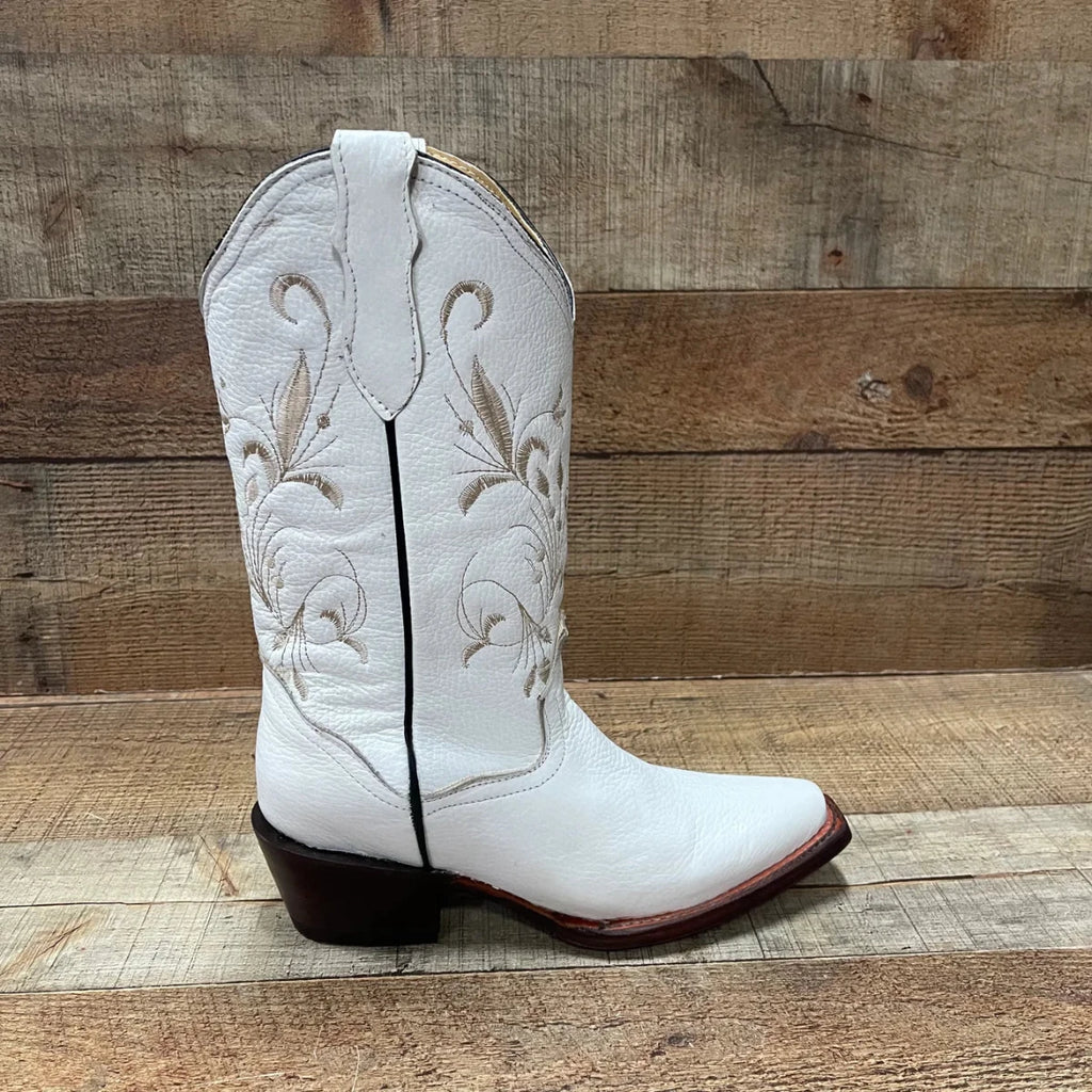 Women's Western Cowgirl Boots Pointed Toe Est. 504 White - OriginalWestern.com
