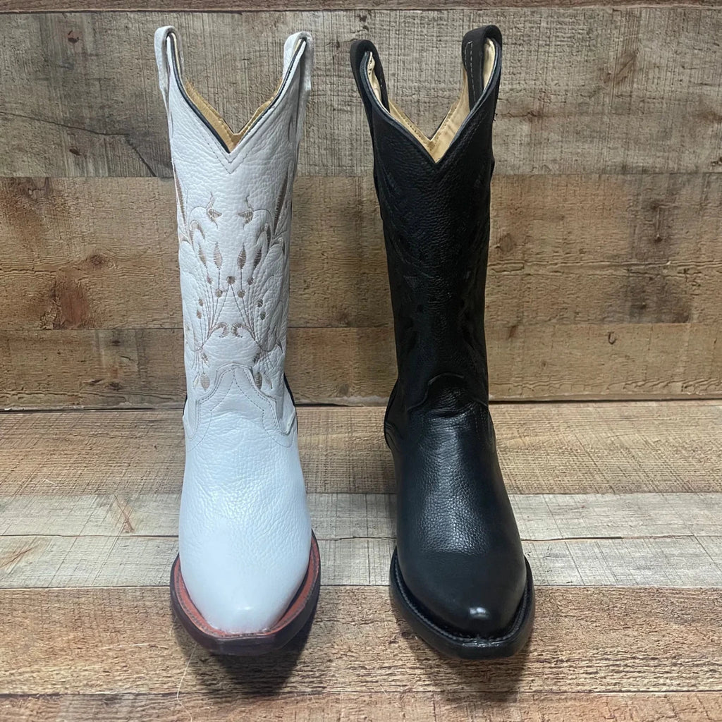 Women's Western Cowgirl Boots Pointed Toe Est. 504 White - OriginalWestern.com