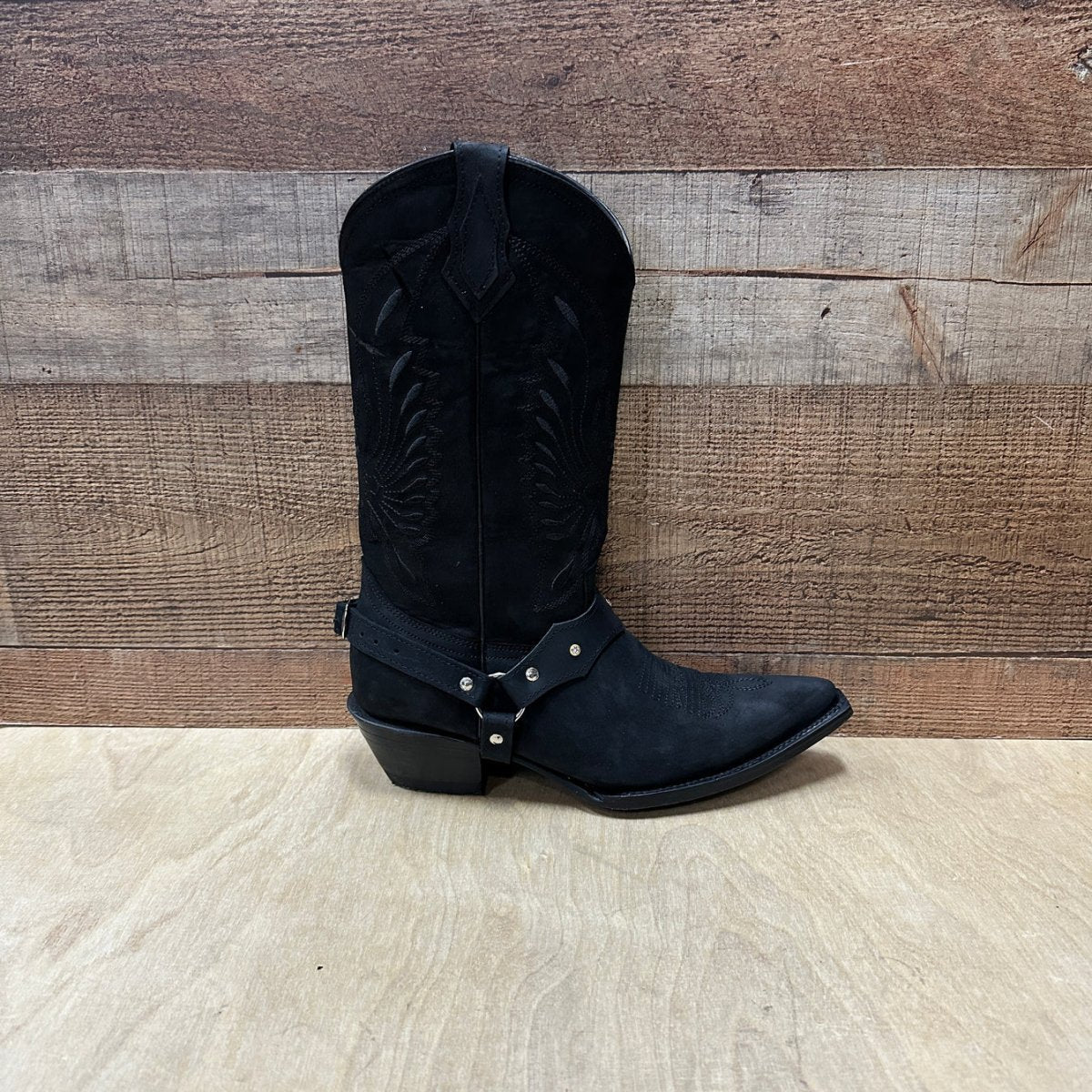 Women's Western Cowgirl Boots Pointed Toe With Harness Est. 501 Black - OriginalWestern.com