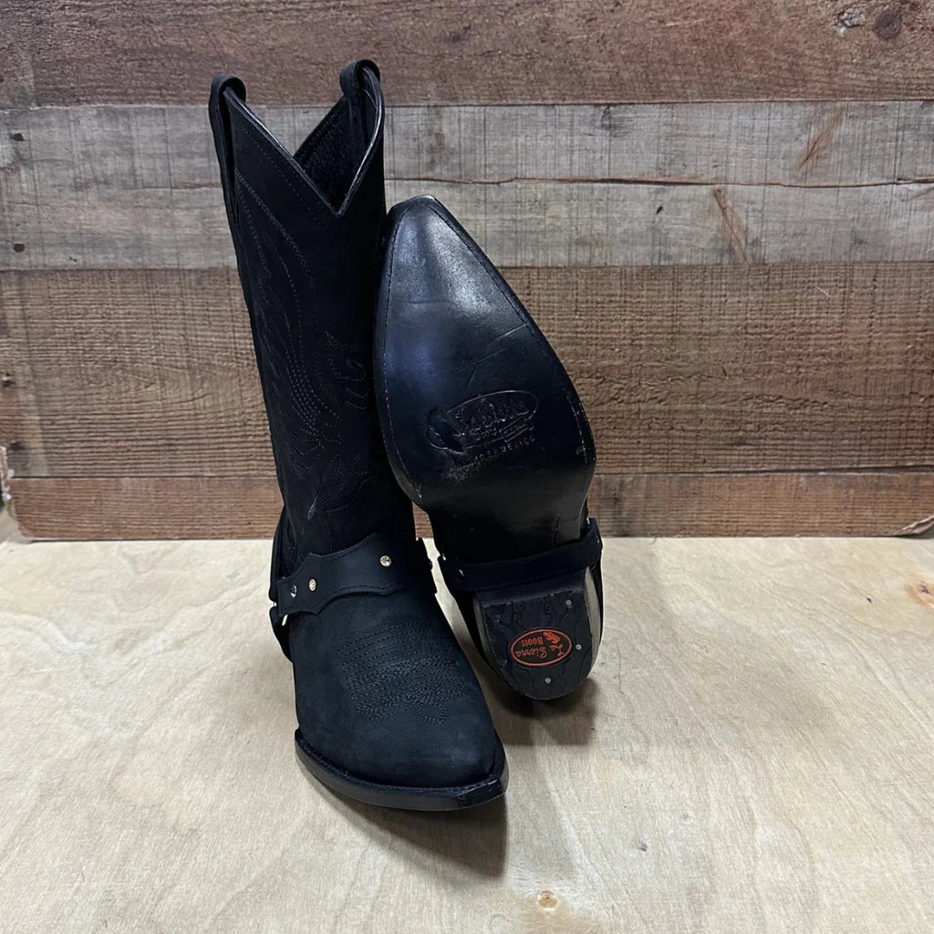 Women's Western Cowgirl Boots Pointed Toe With Harness Est. 501 Black - OriginalWestern.com