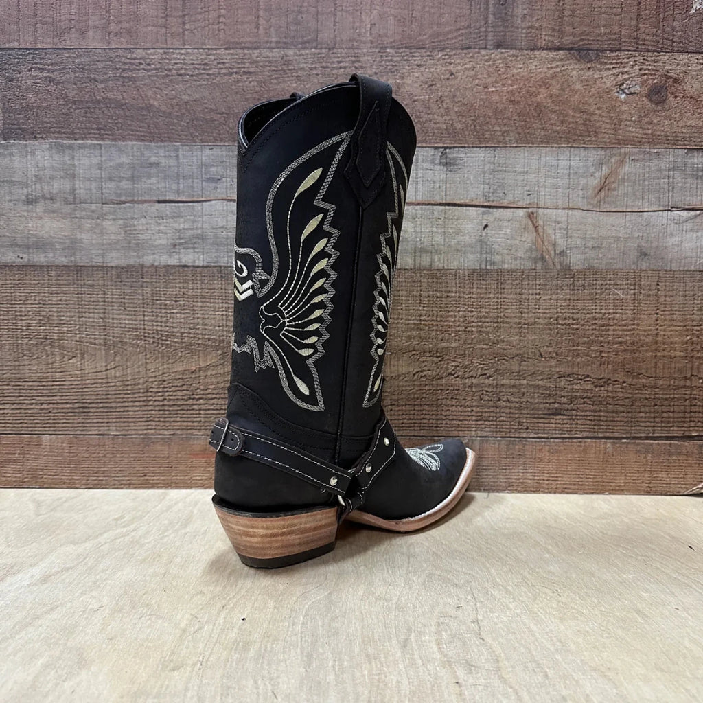Women's Western Cowgirl Boots Pointed Toe With Harness Est. 501 Brown - OriginalWestern.com