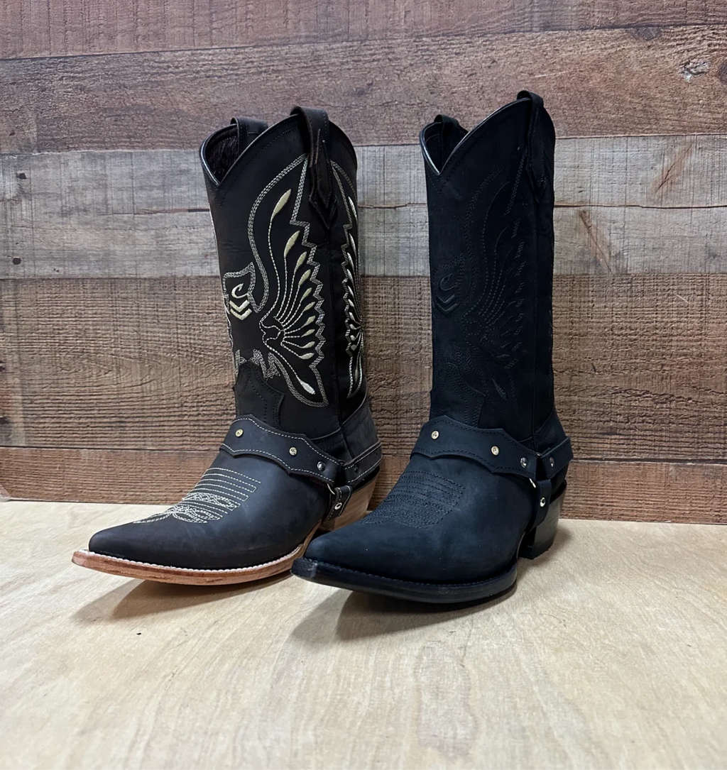 Women's Western Cowgirl Boots Pointed Toe With Harness Est. 501 Brown - OriginalWestern.com