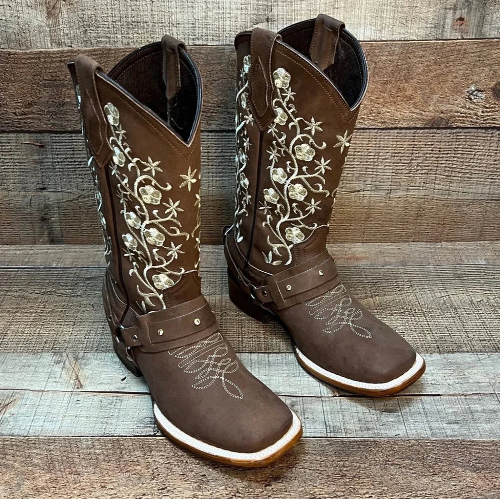 Women's Western Cowgirl Genuine Leather Boots With Detachable Harness Est. 101 - OriginalWestern.com