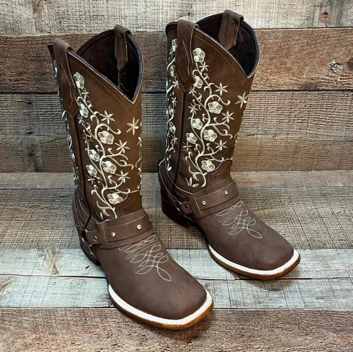 Women's Western Cowgirl Genuine Leather Boots With Detachable Harness Est. 101 - OriginalWestern.com