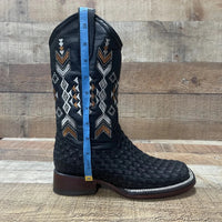 Women's Western Cowgirl Genuine Leather Handwoven Petatillo Boots Est. 862 - OriginalWestern.com