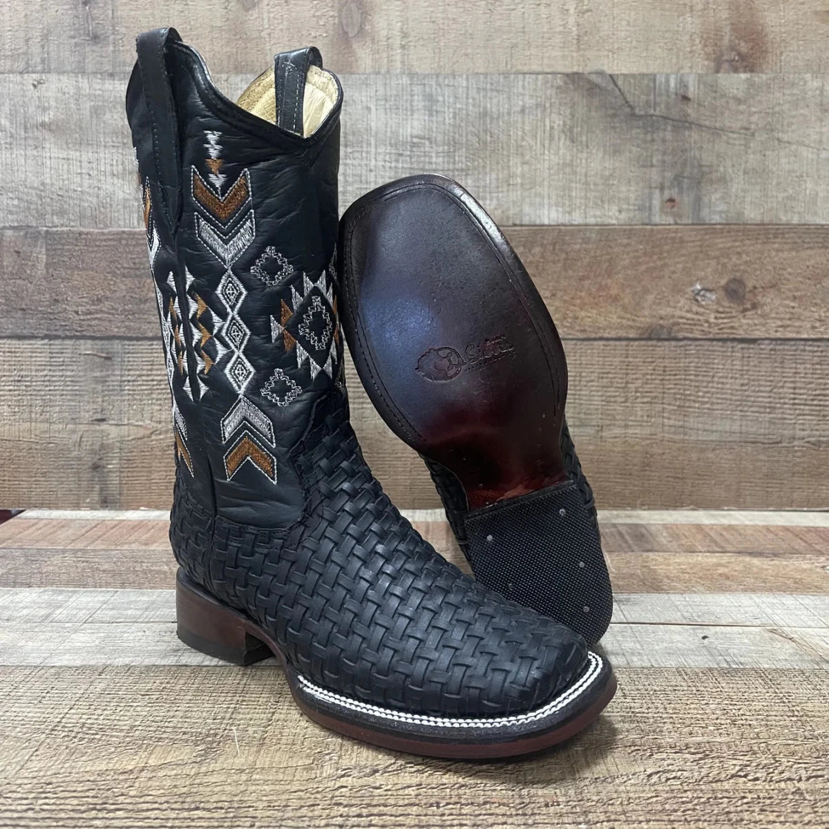 Women's Western Cowgirl Genuine Leather Handwoven Petatillo Boots Est. 862 - OriginalWestern.com