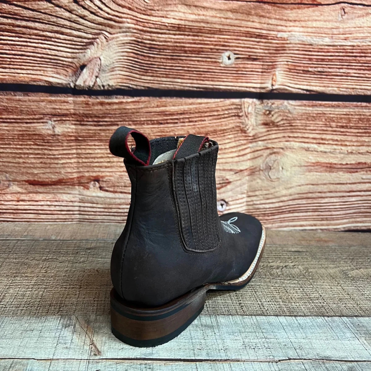 Women's Western Cowgirl Square Toe Ankle Boot Est. 366/367 Brown - OriginalWestern.com