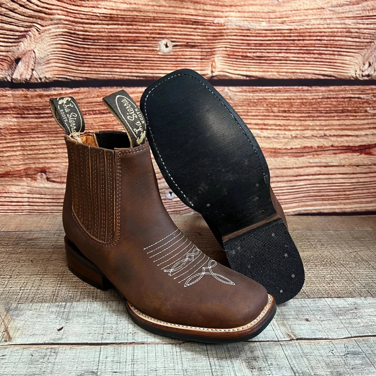 Women's Western Cowgirl Square Toe Ankle Boot Est. 366/367 Tang - OriginalWestern.com