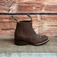 Women's Western Cowgirl Square Toe Ankle Boot Est. 366/367 Tang - OriginalWestern.com