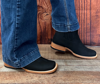 Women's Western Cowgirl Square Toe Half Boots Est. 710 Black - OriginalWestern.com