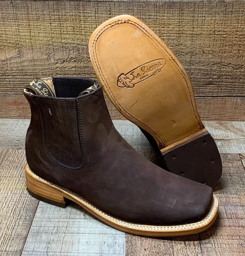 Women's Western Cowgirl Square Toe Half Boots Est. 710 Moka - OriginalWestern.com