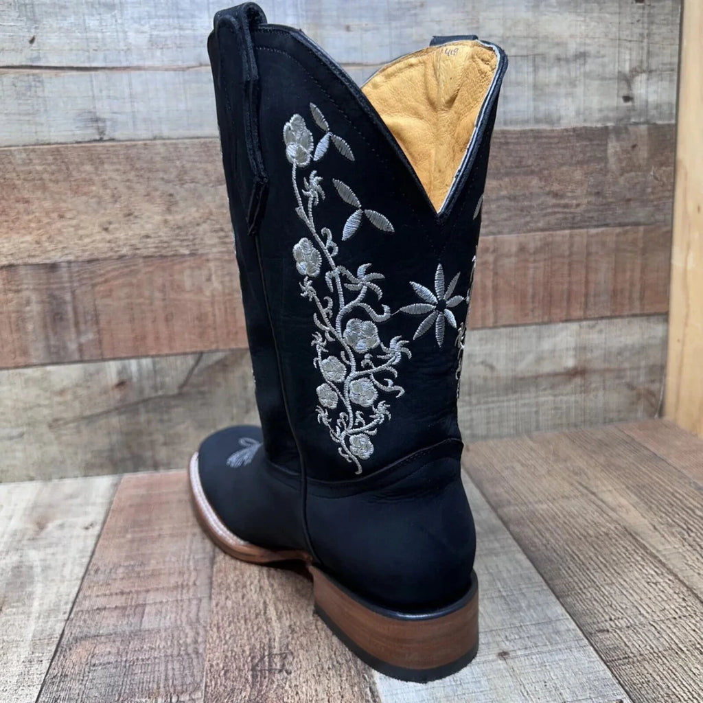Women's Western Cowgirl Wide Calf Boot Est. 713 Black - OriginalWestern.com