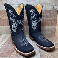 Women's Western Cowgirl Wide Calf Boot Est. 713 Black - OriginalWestern.com