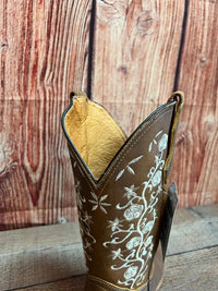 Women's Western Cowgirl Wide Calf Boot Est. 713 Tan - OriginalWestern.com