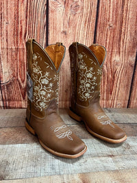 Women's Western Cowgirl Wide Calf Boot Est. 713 Tan - OriginalWestern.com