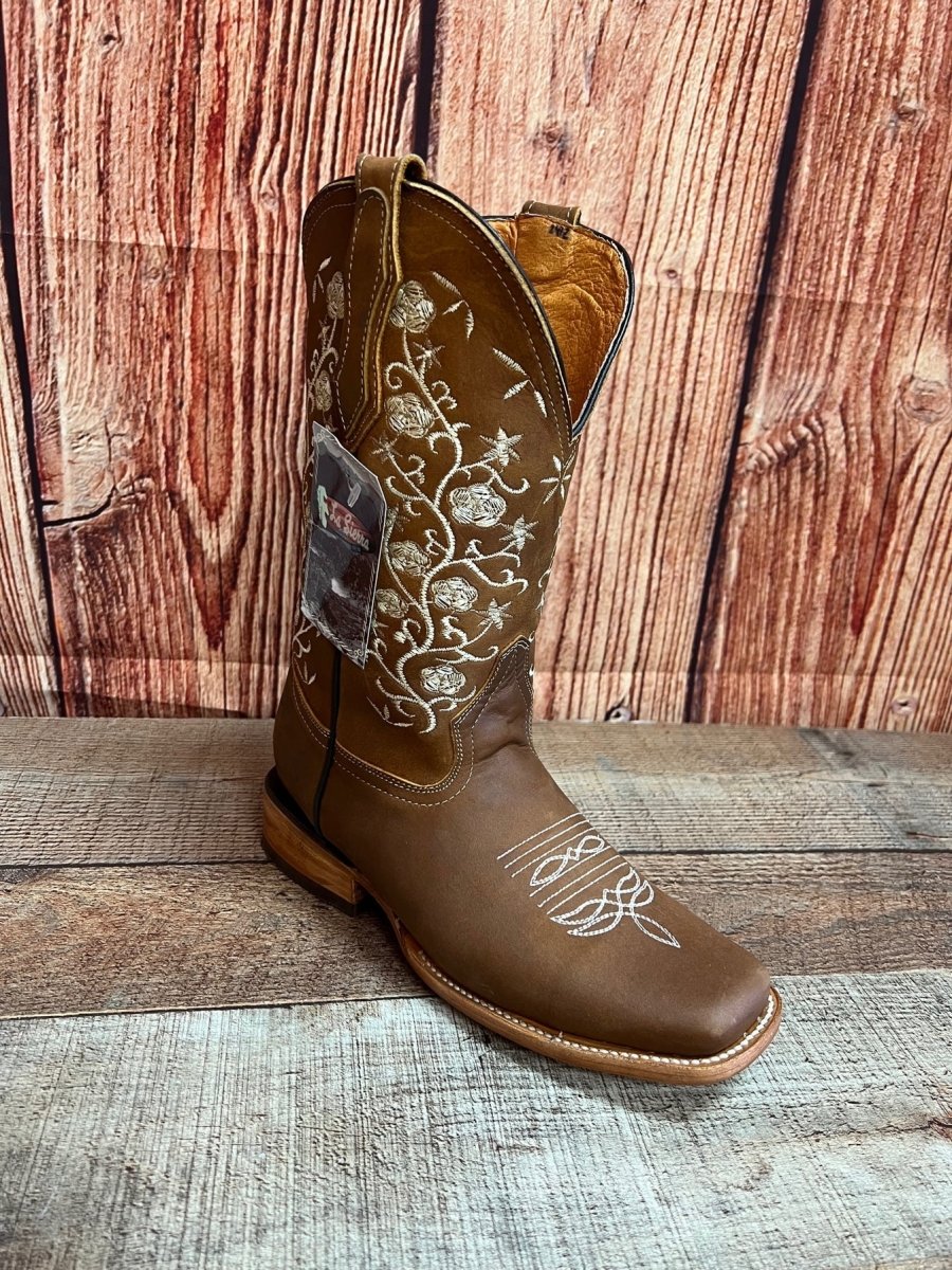 Women's Western Cowgirl Wide Calf Boot Est. 713 Tan - OriginalWestern.com