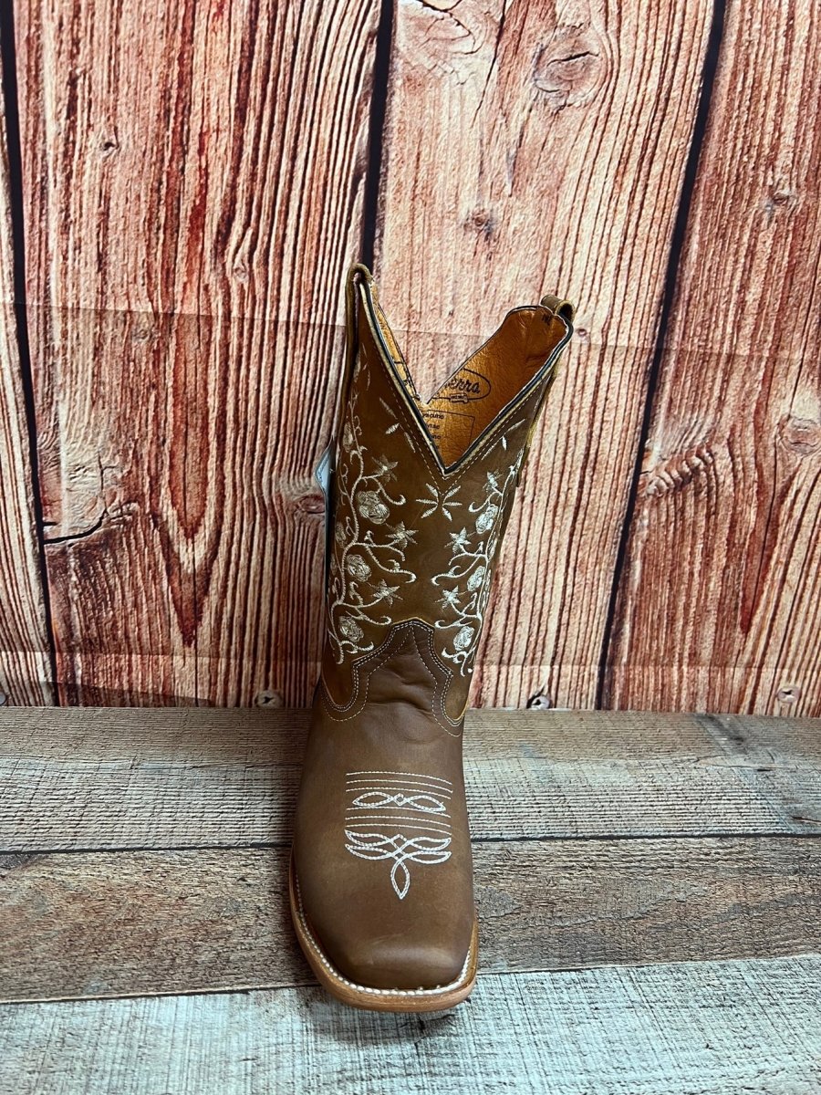 Women's Western Cowgirl Wide Calf Boot Est. 713 Tan - OriginalWestern.com
