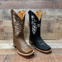 Women's Western Cowgirl Wide Calf Boot Est. 713 Tan - OriginalWestern.com