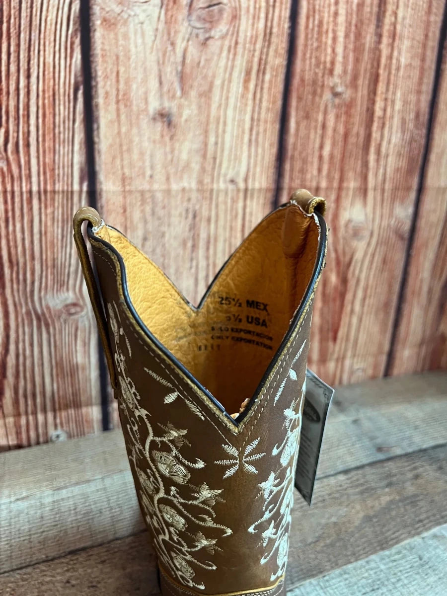 Women's Western Cowgirl Wide Calf Boot Est. 713 Tan - OriginalWestern.com