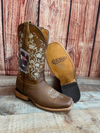 Women's Western Cowgirl Wide Calf Boot Est. 713 Tan - OriginalWestern.com