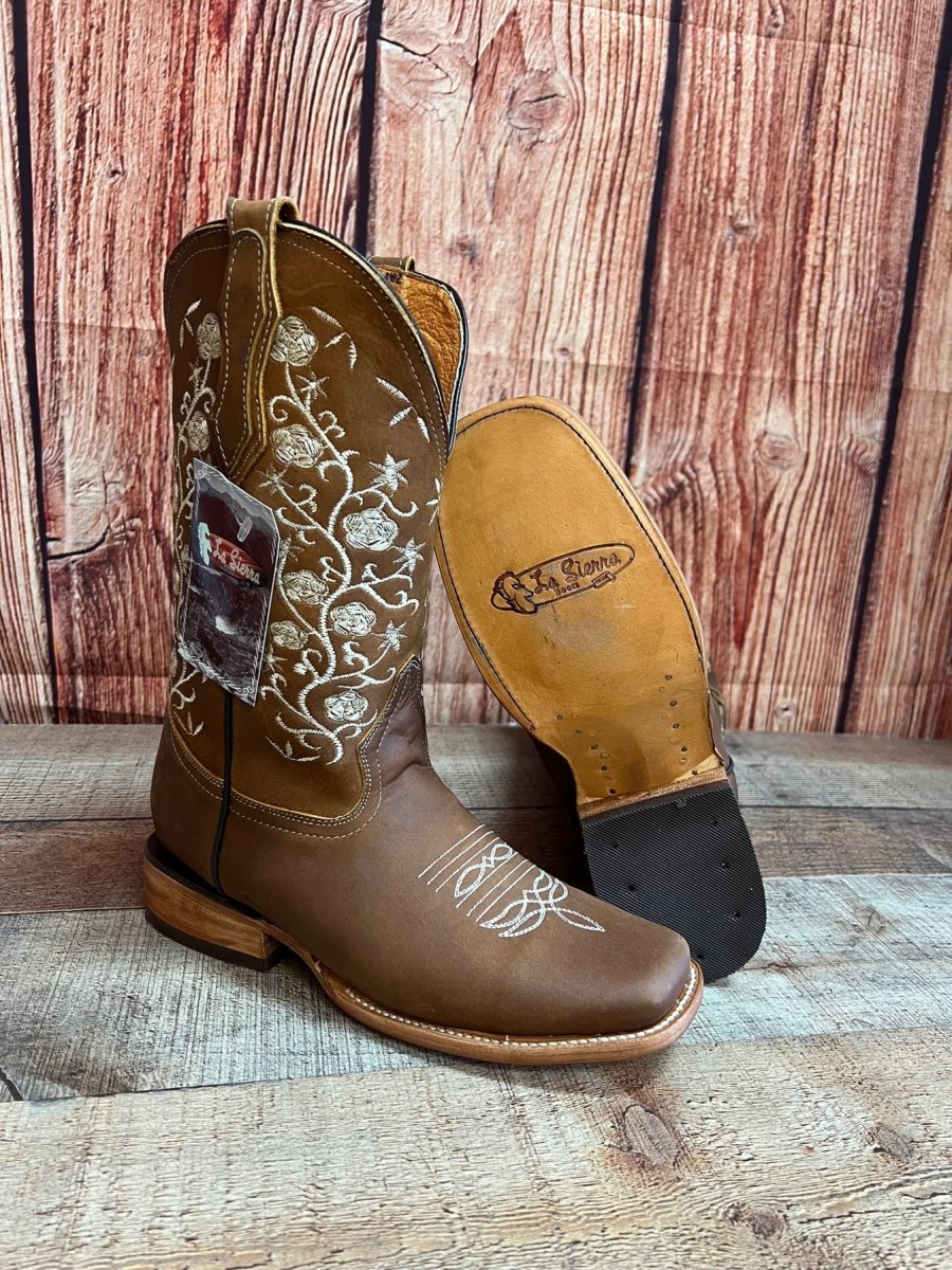 Women's Western Cowgirl Wide Calf Boot Est. 713 Tan - OriginalWestern.com
