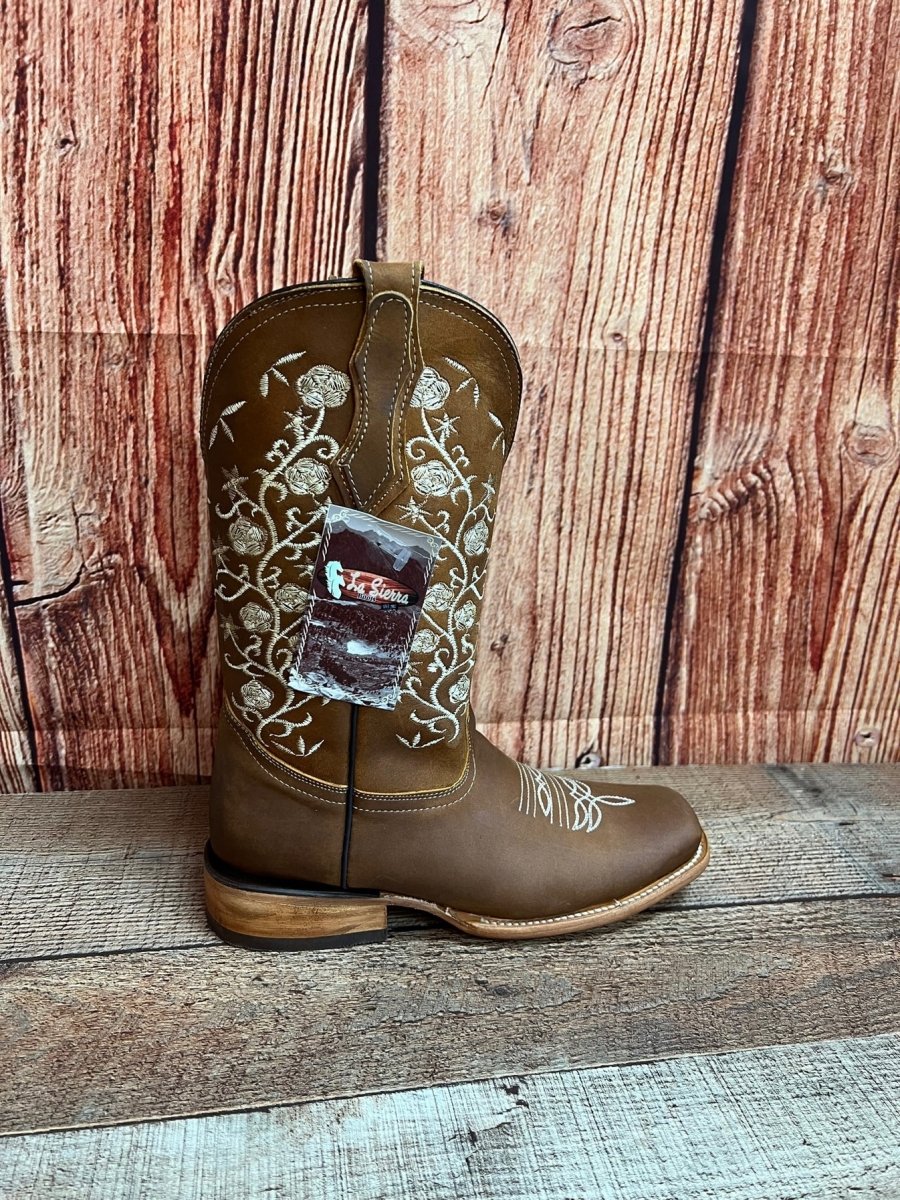 Women's Western Cowgirl Wide Calf Boot Est. 713 Tan - OriginalWestern.com
