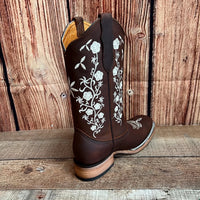 Women's Western Rodeo Leather Cowgirl Boots Est. 254 Brown - OriginalWestern.com