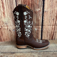 Women's Western Rodeo Leather Cowgirl Boots Est. 254 Brown - OriginalWestern.com