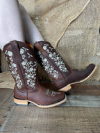 Women's Western Rodeo Leather Cowgirl Boots Est. 254 Brown - OriginalWestern.com