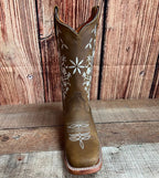 Women's Western Rodeo Leather Cowgirl Boots Est. 254 Tan - OriginalWestern.com