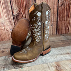 Women's Western Rodeo Leather Cowgirl Boots Est. 254 Tan - OriginalWestern.com