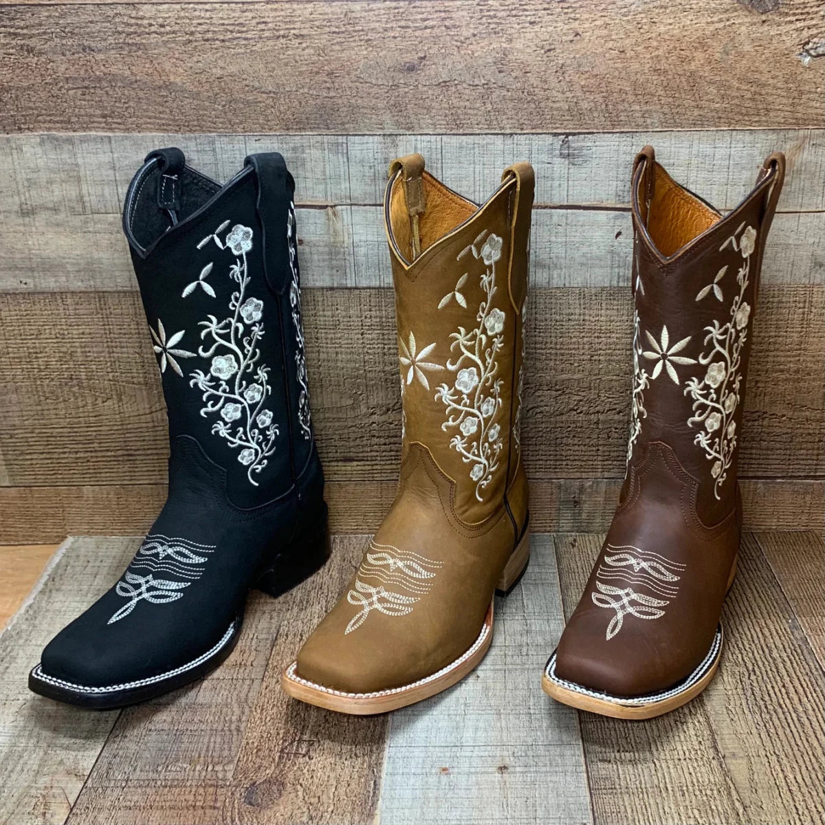 Women's Western Rodeo Leather Cowgirl Boots Est. 254 Tan - OriginalWestern.com