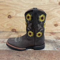 Women's Western Rodeo Square Toe Cowgirl Boots Leather Sunflower Est. 711 Brown - OriginalWestern.com