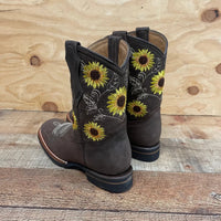 Women's Western Rodeo Square Toe Cowgirl Boots Leather Sunflower Est. 711 Brown - OriginalWestern.com
