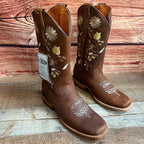 Women's Western Rodeo Square Toe Crazy Caoba Leather Boots Est. 806 - OriginalWestern.com