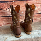 Women's Western Rodeo Square Toe Crazy Caoba Leather Boots Est. 806 - OriginalWestern.com