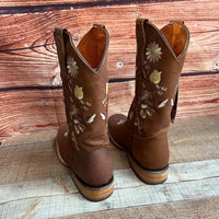 Women's Western Rodeo Square Toe Crazy Caoba Leather Boots Est. 806 - OriginalWestern.com