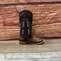 Women's Western Rodeo Square Toe Shaded Honey Leather Boots Est. 701 - OriginalWestern.com