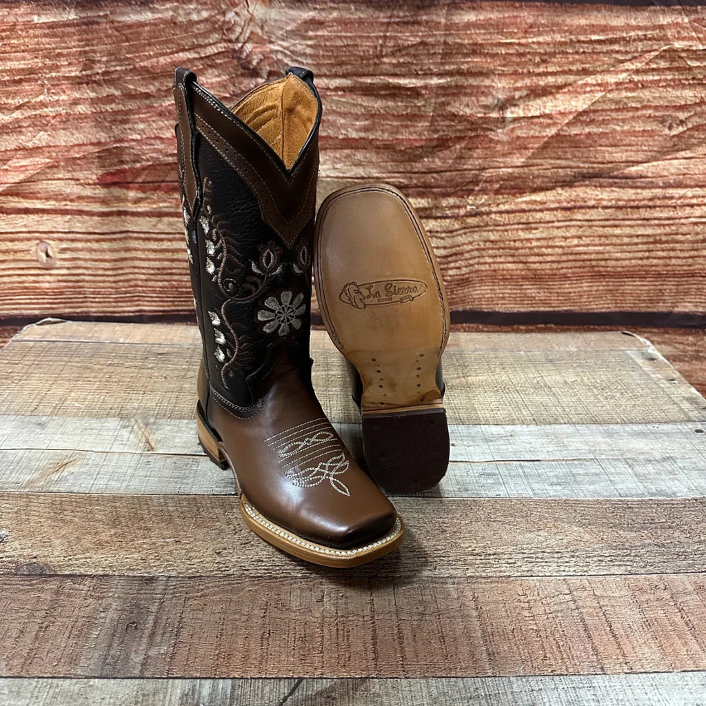 Women's Western Rodeo Square Toe Shaded Honey Leather Boots Est. 701 - OriginalWestern.com