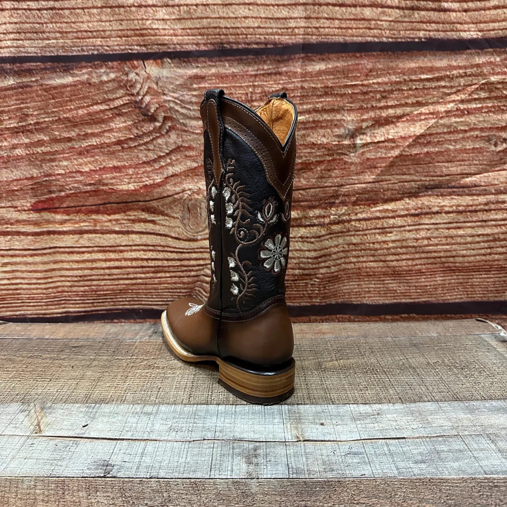 Women's Western Rodeo Square Toe Shaded Honey Leather Boots Est. 701 - OriginalWestern.com