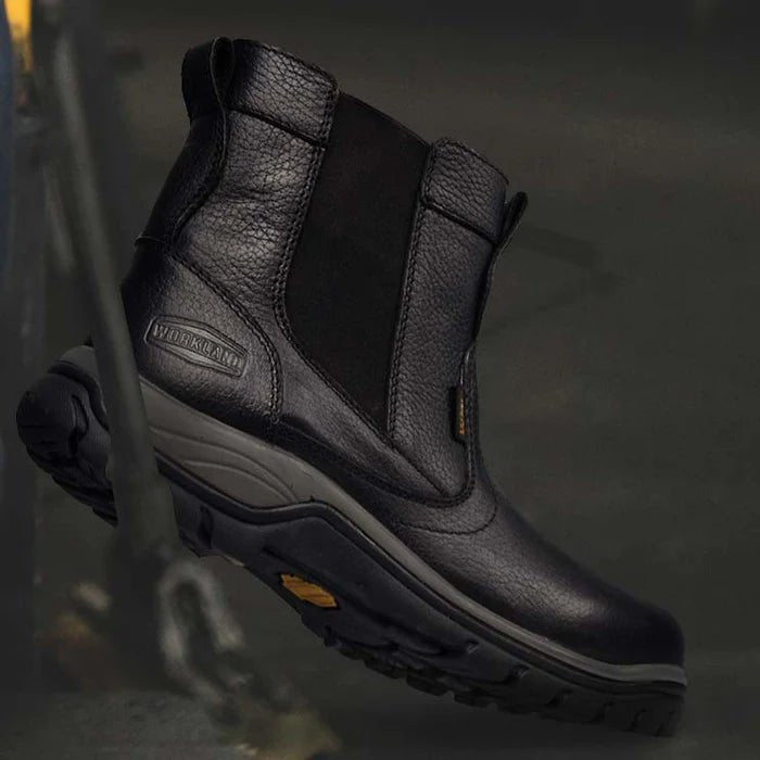 Workland 77420 Full Grain Leather Pull Up Work Boot– Black - OriginalWestern.com