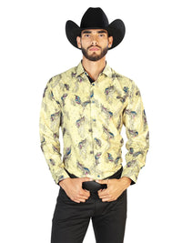 El General - Casual Long Sleeve Shirt - Yellow 43824